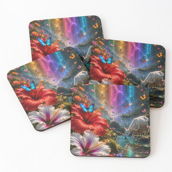 Item preview, Deer Fawn Rainbow Waterfall Garden designed and sold by nardreelxz.