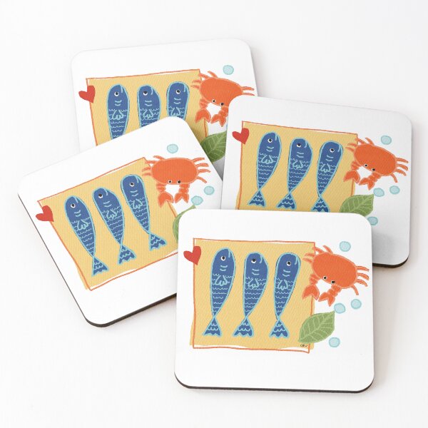 Item preview, Three Sardines and a Crab designed and sold by BibidibuDesigns.