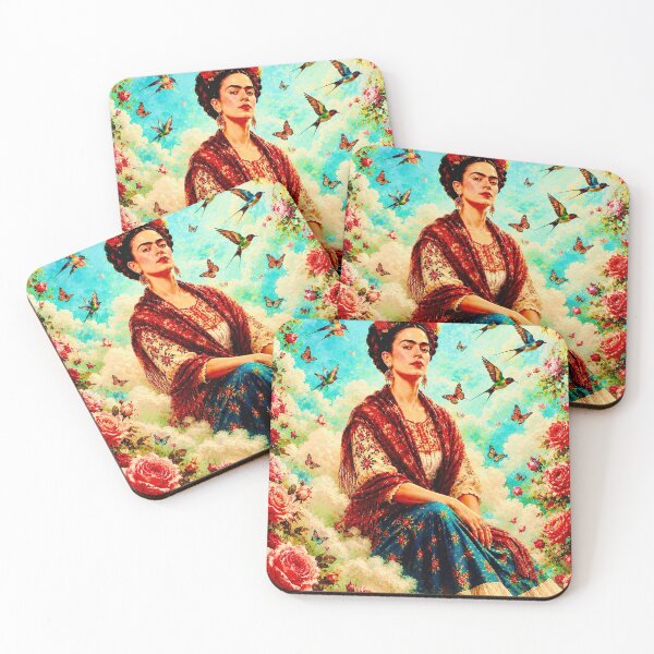 Aperçu de l'œuvre Frida Cloud-Floating with Butterflies & Hummingbirds créée et vendue par reggiemercedes.