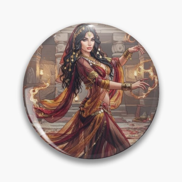 Item preview, Mystic Fire Dancer Temple Badge designed and sold by Azurart2.