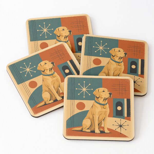 Item preview, Labrador Retriever – Mid Century Modern Atomic Dog Art designed and sold by Retroteez.
