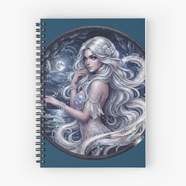 Item preview, Moonlit Silver Mermaid Grotto Badge designed and sold by Azurart2.