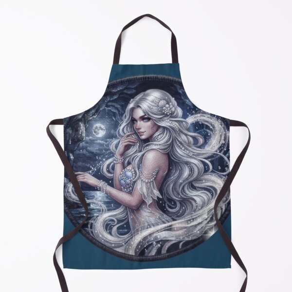 Item preview, Moonlit Silver Mermaid Grotto Badge designed and sold by Azurart2.