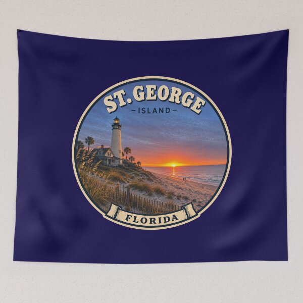 Item preview, St George Island Florida Vintage Sunset designed and sold by Swanny's Custom T-shirt and Gift Designs.