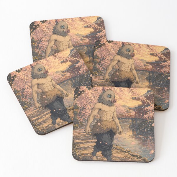 Item preview, Inosuke Hashibira Demon Slayer Sakura Temple Stroll designed and sold by mildaclairmo.