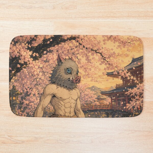 Item preview, Inosuke Hashibira Demon Slayer Sakura Temple Stroll designed and sold by mildaclairmo.