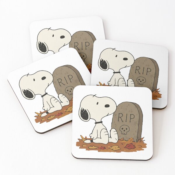 Item preview, Snoopy Sitting by a RIP Tombstone designed and sold by wingoo22.
