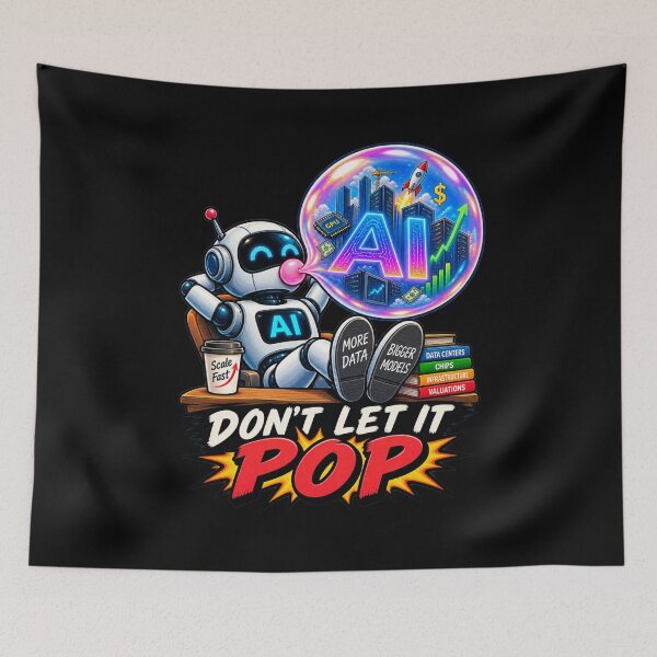 Item preview, DON’T LET IT POP — The AI Bubble designed and sold by signshirtz.