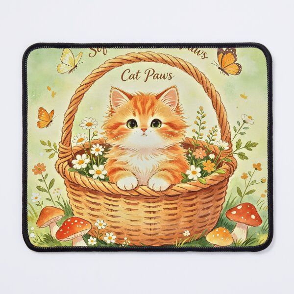 Item preview, Cute Cottagecore Cat Soft Days Floral Aesthetic designed and sold by Bonasates.