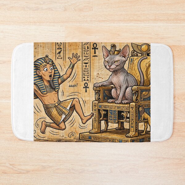 Item preview, Sphynx Cat Is Pharaoh Now Funny Egyptian Throne designed and sold by Csaba1983.