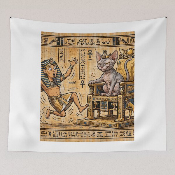 Item preview, Sphynx Cat Is Pharaoh Now Funny Egyptian Throne designed and sold by Csaba1983.