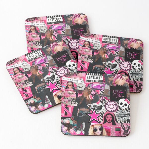 Item preview, Y2K McBling Aesthetic Pink Sticker Collage Pink Cybercore 2000s Mood Board designed and sold by Side By Side Studio.