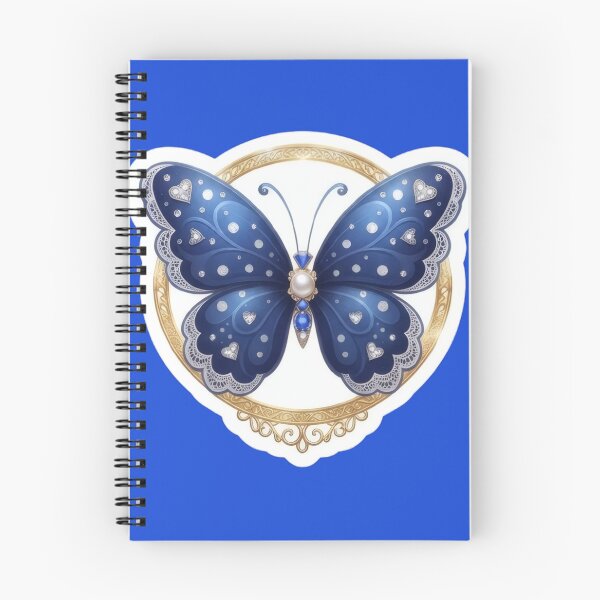 Item preview, Jeweled Blue Butterfly Gold Frame designed and sold by Azurart2.