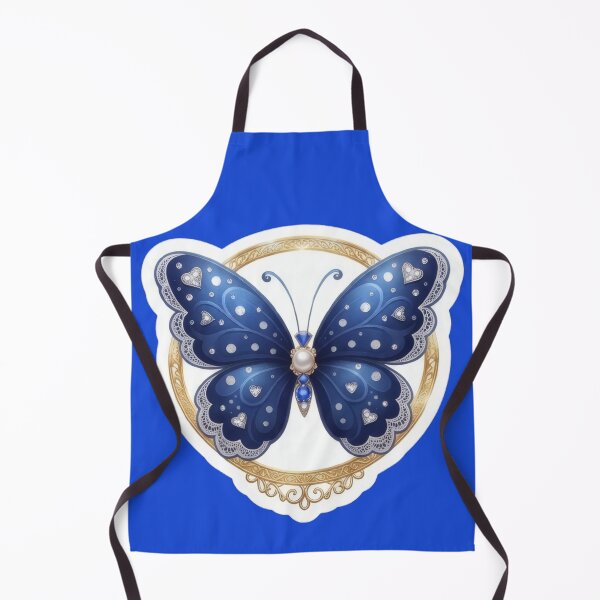 Item preview, Jeweled Blue Butterfly Gold Frame designed and sold by Azurart2.