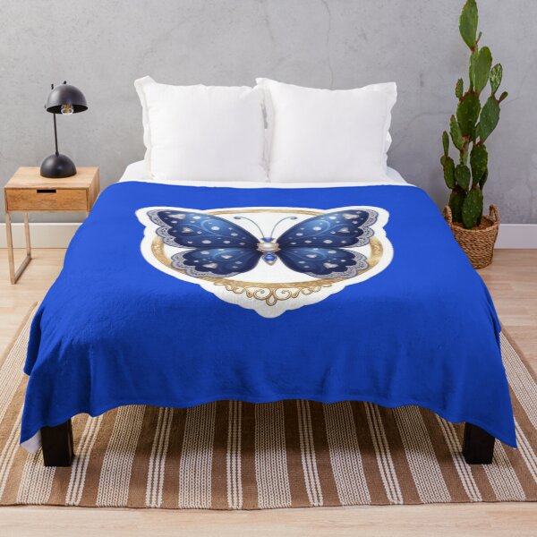 Item preview, Jeweled Blue Butterfly Gold Frame designed and sold by Azurart2.