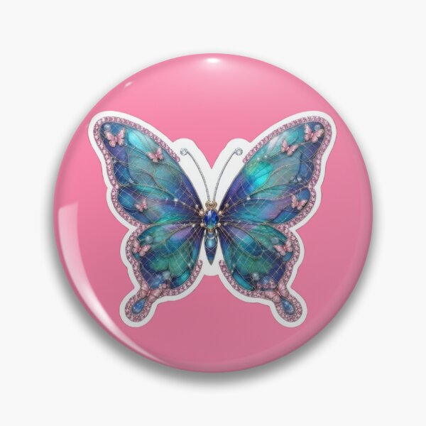Item preview, Gem Art: Butterfly with pink stone borders designed and sold by Azurart2.
