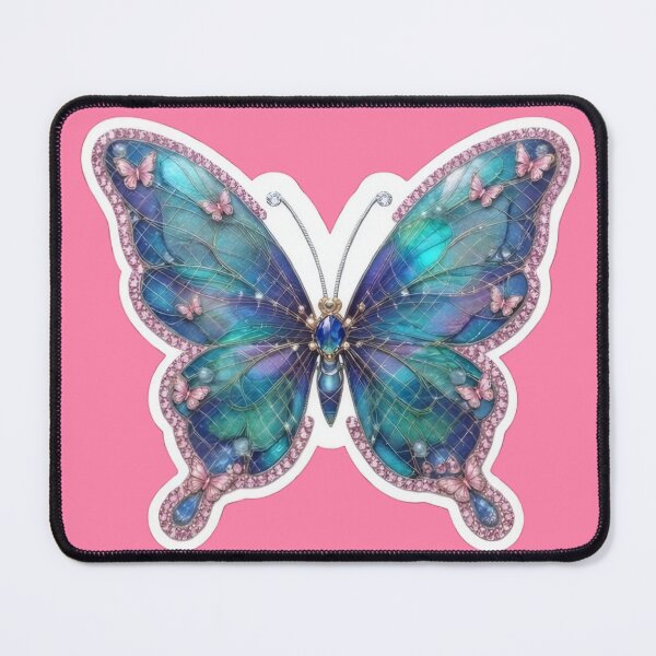 Item preview, Gem Art: Butterfly with pink stone borders designed and sold by Azurart2.