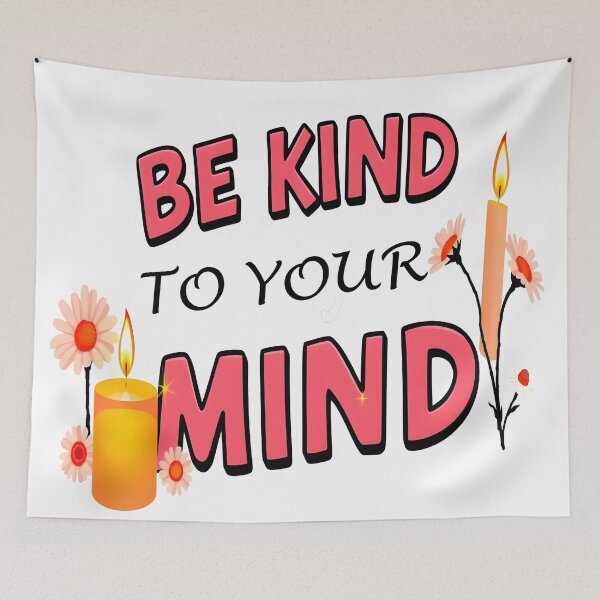 Item preview, Be Kind To Your Mind Retro Puffy Mental Health Aesthetic designed and sold by ilyasartist.