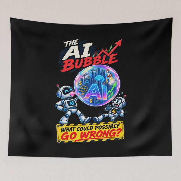 Item preview, THE AI BUBBLE — What Could Possibly Go Wrong? designed and sold by signshirtz.
