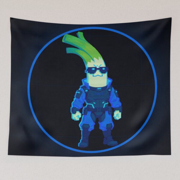 Item preview, Cyber Leek Hacker Avatar - Neon Cyberpunk Digital Art Poster designed and sold by Billy Morfo™.