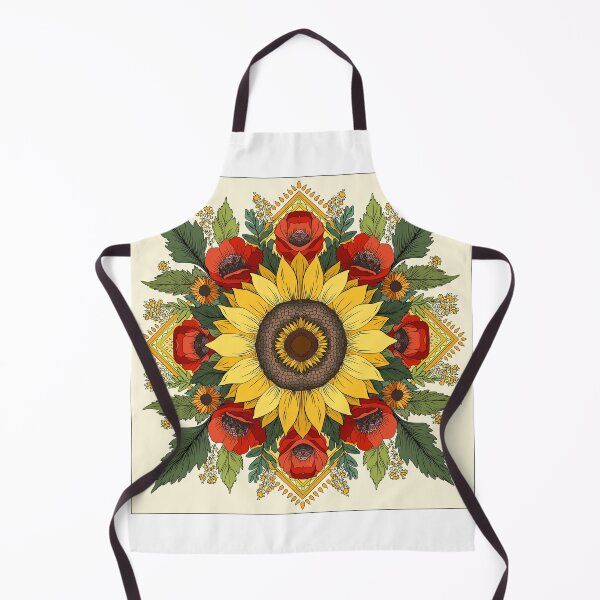 Item preview, Sunflower and red poppies designed and sold by Alla Gill.