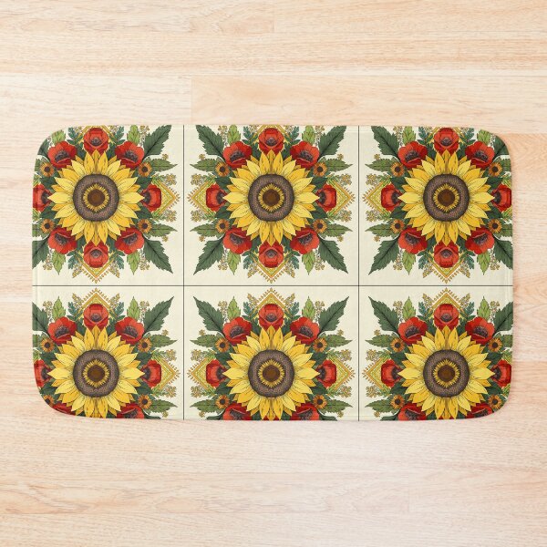 Item preview, Sunflower and red poppies designed and sold by Alla Gill.