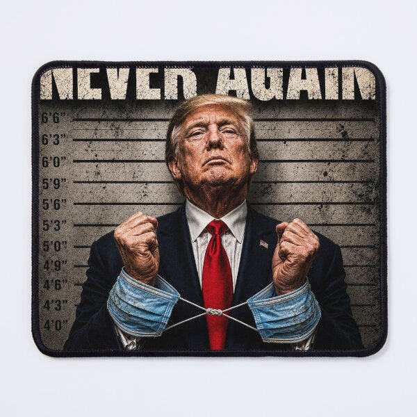 Item preview, NEVER AGAIN — COVID, CHINESE VIRUS & THE FIGHT FOR FREEDOM | TRUMP 2028 designed and sold by PinkOmegaLul.