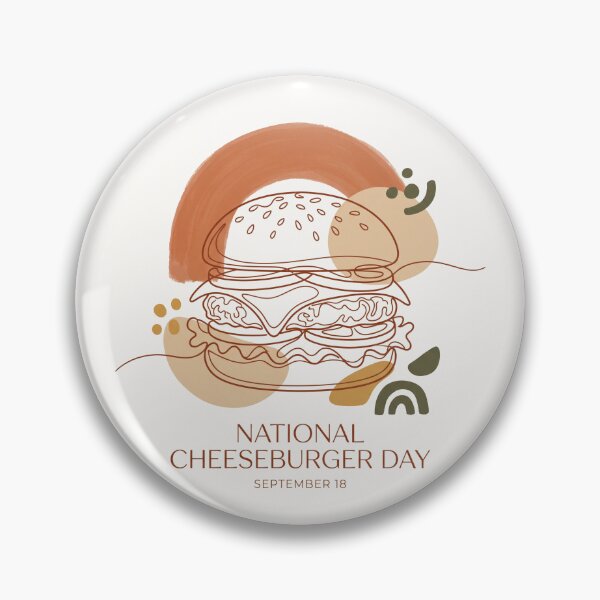 Item preview, Minimalist Line Art Cheeseburger Modern Boho Celebration designed and sold by Pride Emblem Prints.