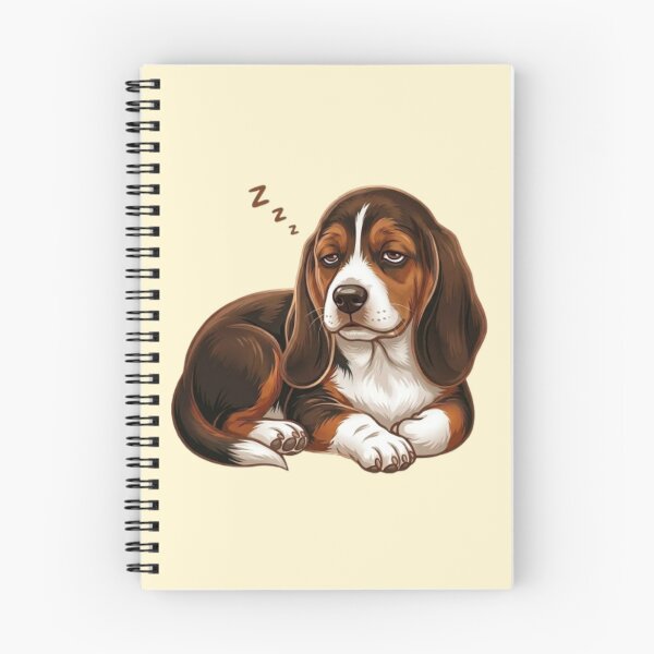 Item preview, Cute Sleepy Basset Hound / Beagle Dog Illustration designed and sold by Northern Glow Art.