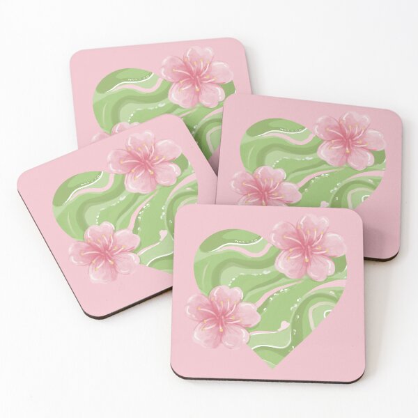 Item preview, Sakura & Strawberry Matcha Japanese Floral Pattern designed and sold by VenusandMoon.