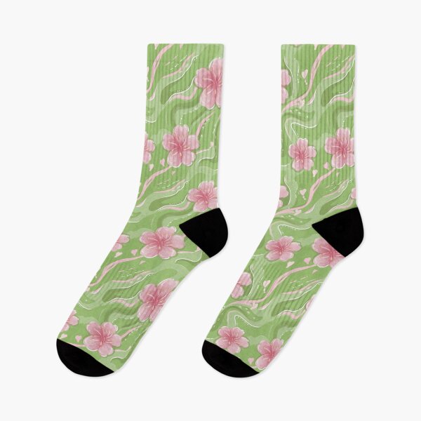 Item preview, Sakura & Strawberry Matcha Japanese Floral Pattern designed and sold by VenusandMoon.