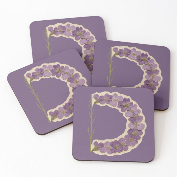Item preview, Vintage Pressed Purple Floral Letter D designed and sold by ITCHAWAWAA.