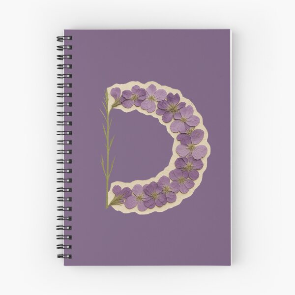 Item preview, Vintage Pressed Purple Floral Letter D designed and sold by ITCHAWAWAA.