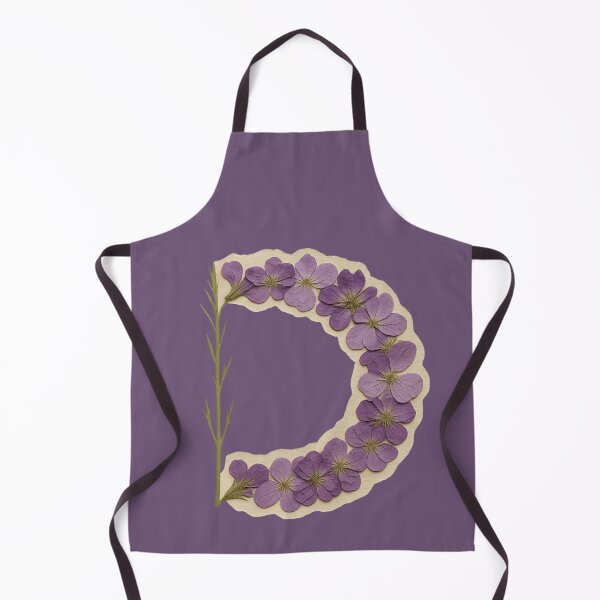 Item preview, Vintage Pressed Purple Floral Letter D designed and sold by ITCHAWAWAA.
