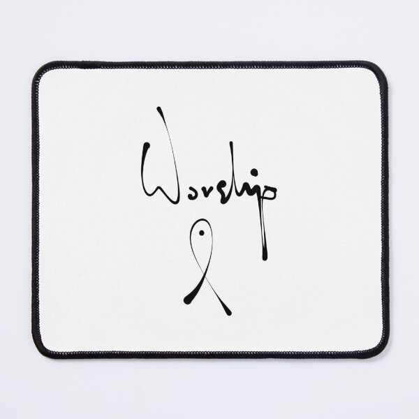 Item preview, Worship Hand Lettered Calligraphy Print | Christian Faith Typography Art designed and sold by Red Onion.