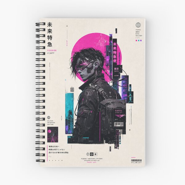 Item preview, Future Express Courier 2077 — Cyberpunk Tokyo Poster designed and sold by MarksBook.