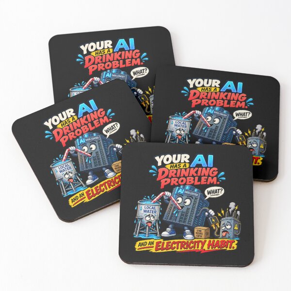 Item preview, YOUR AI HAS A DRINKING PROBLEM — And an Electricity Habit designed and sold by signshirtz.