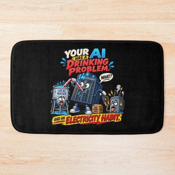 Item preview, YOUR AI HAS A DRINKING PROBLEM — And an Electricity Habit designed and sold by signshirtz.