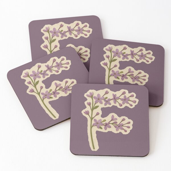 Item preview, Vintage Purple Lilac Floral Letter F designed and sold by ITCHAWAWAA.