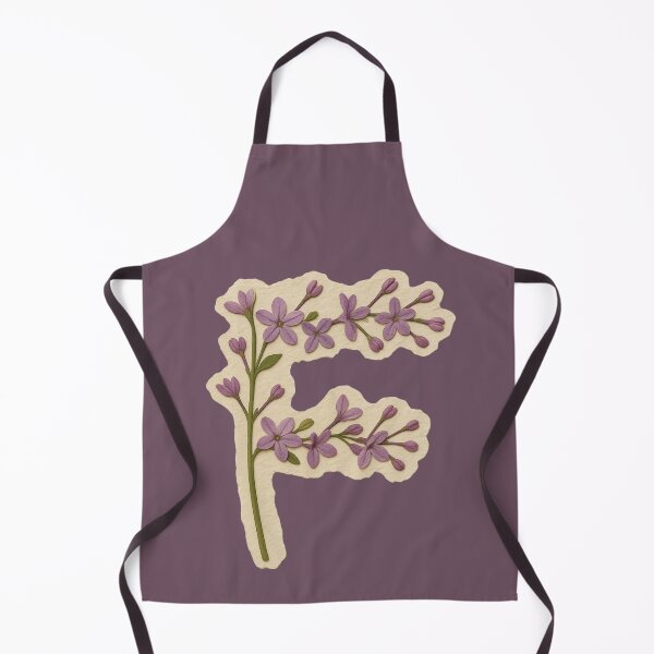 Item preview, Vintage Purple Lilac Floral Letter F designed and sold by ITCHAWAWAA.