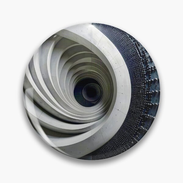 Item preview, Futuristic Geometric Spiral Design in Gray Stone designed and sold by Vicky Brago-Mitchell®.