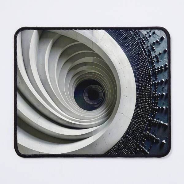 Item preview, Futuristic Geometric Spiral Design in Gray Stone designed and sold by Vicky Brago-Mitchell®.