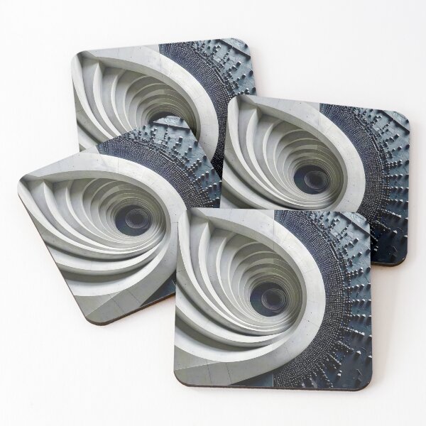 Item preview, Futuristic Geometric Spiral Design in Gray Stone designed and sold by Vicky Brago-Mitchell®.