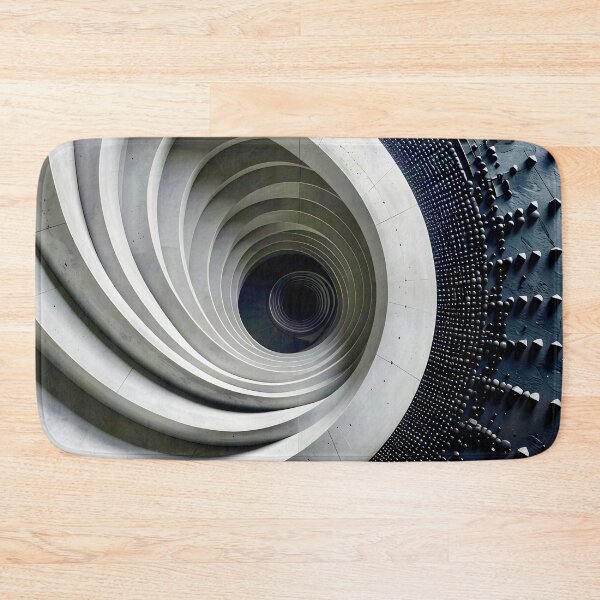 Item preview, Futuristic Geometric Spiral Design in Gray Stone designed and sold by Vicky Brago-Mitchell®.