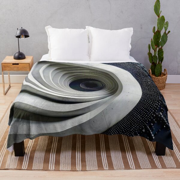 Item preview, Futuristic Geometric Spiral Design in Gray Stone designed and sold by Vicky Brago-Mitchell®.