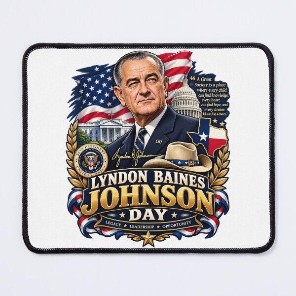 Item preview, Lyndon Baines Johnson Day Patriotic Vintage Presidential Tribute | LBJ Texas USA designed and sold by Cellara91.