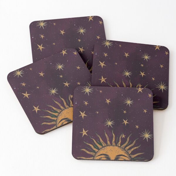 Item preview, Vintage Celestial Sun & Stars - Whimsigoth Alt Aesthetic Print designed and sold by BrontesWhimsyStore.