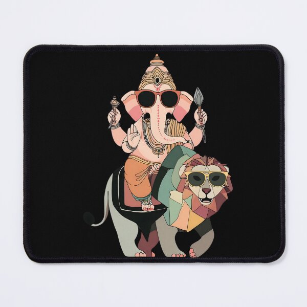 Item preview, Cool Elephant Riding Lion Both Wearing Sunglasses Pop Art designed and sold by PANNARUK THAILAND.