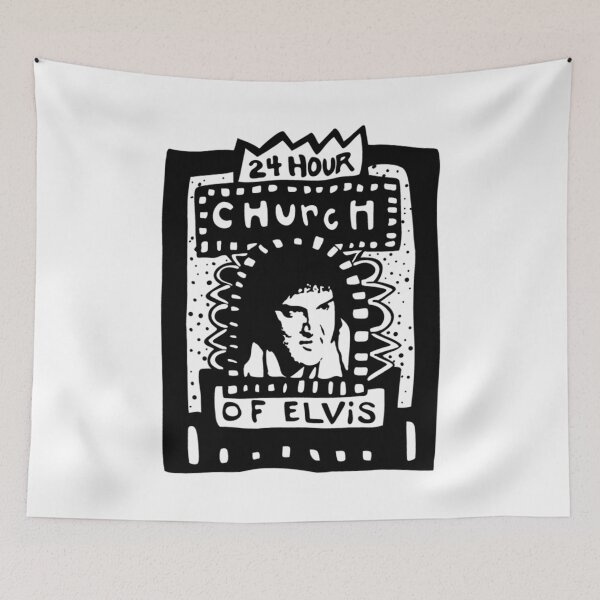 Item preview, 24 Hour Church Of Elvis - Black designed and sold by WashedInFaith.