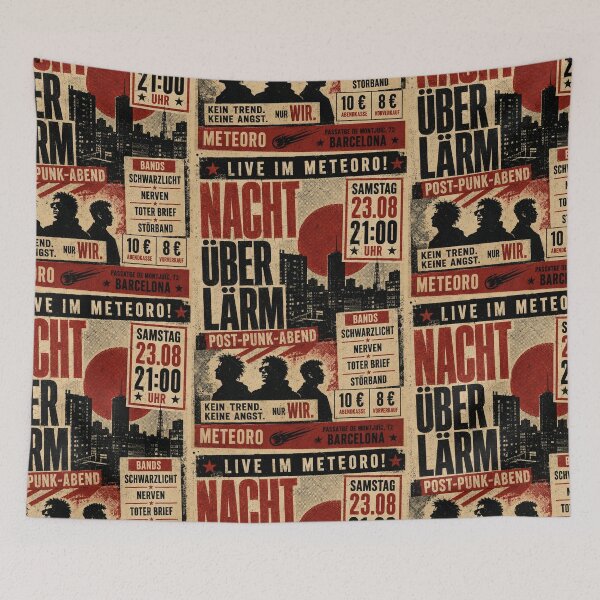 Item preview, Night Above Noise — Vintage Post-Punk Gig Poster designed and sold by MarksBook.